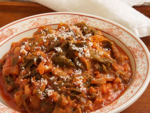 Picture of Escarole in Tomato Brodo with Parmigiano (Vegetarian)