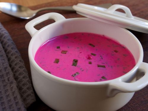 Picture of Frozen -- Lithuanian Chilled Beet Soup (Vegetarian) -- 22oz