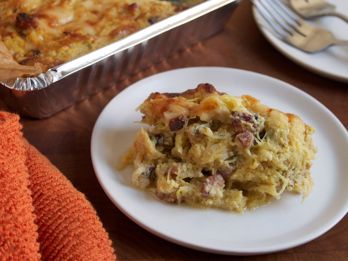 Picture of Frozen -- Baked Spaghetti Squash Carbonara