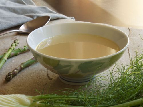 Picture of Frozen -- Spring Green Chicken Broth Infused with Asparagus, Fennel and Herbs -- 22 oz