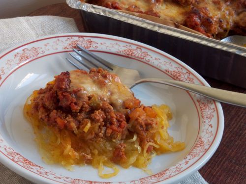 Picture of Baked Spaghetti Squash and Ragu Pie