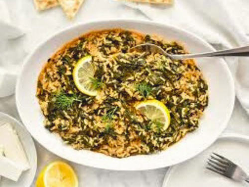 Picture of Spanakorizo: Greek Rice with Spinach