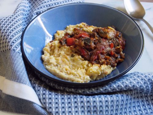 Picture of Frozen -- Baked Polenta Pie with Ratatouille