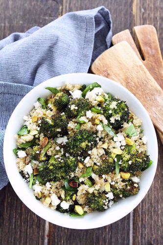 Picture of Frozen -- Roasted Broccoli, Cauliflower and Quinoa Salad with Pepitas and Feta (Vegetarian) -- 16 oz