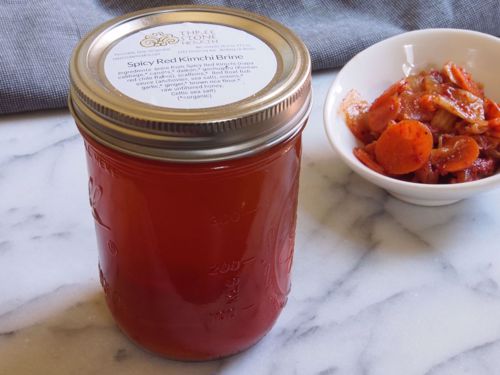 Picture of BRINE from Spicy Red Kimchi -- 16 oz