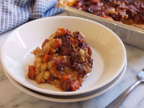 Picture of Beef Osso Bucco Over Risotto