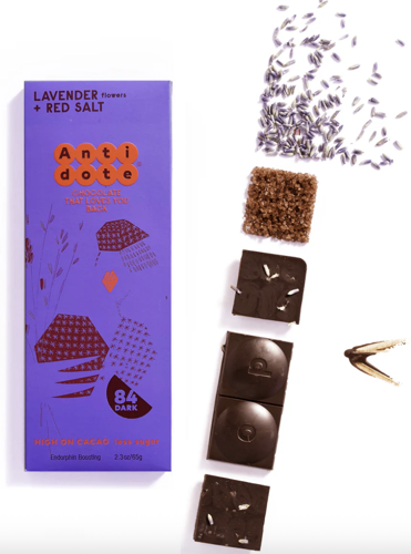 Picture of Antidote Chocolate-LAVENDER + RED SALT 84%-