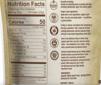 Picture of Only 3 Snacks -Original Sea Salt Crisps-