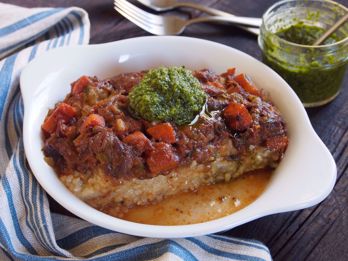 Picture of Beef Osso Bucco Over Risotto
