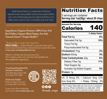 Picture of Vandy Potato Chips-French Onion-