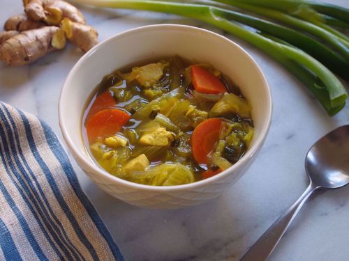 Picture of Frozen -- Ginger Turmeric Chicken Soup with Vegetables - 22 oz