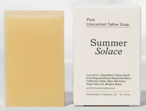 Picture of Summer Solace Pure Unscented Bar Soap - Regenerative Tallow™