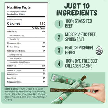 Picture of Grazly- Chimichurri Beef Meat Sticks | 10 Pack