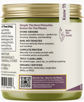 Picture of Philosopher Foods- Silky Smooth Raw Pistachio Butter-